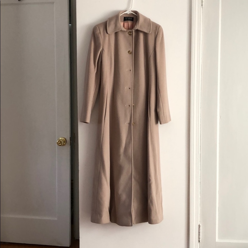 Vintage Classic; Cream Long Peacoat